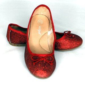 Cat & Jack Red Glitter Flats